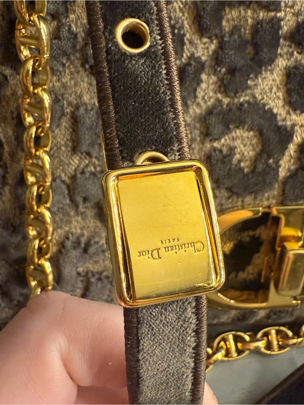 Christian Dior Leopard Caro Shoulder Bag - Picture 13 of 15